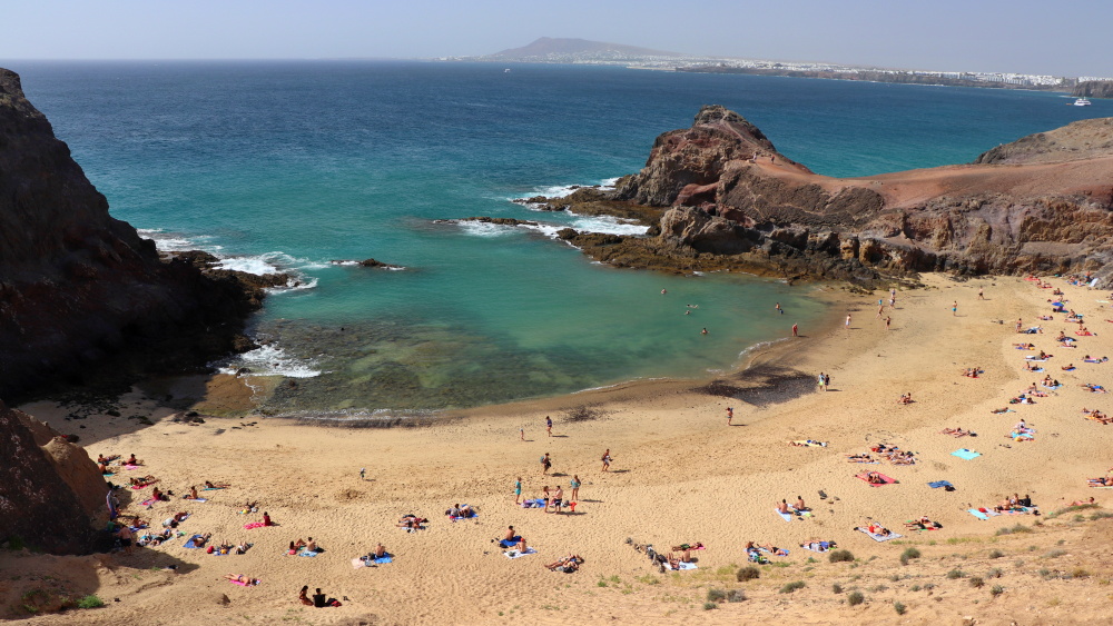 Kanáry, Lanzarote, pláž Papagayo beach